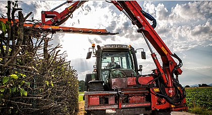 Gartenzaun schneiden bei der Fa. K.Schneeberger