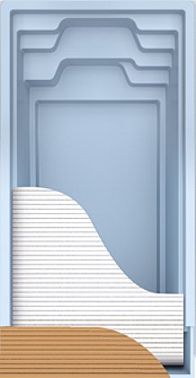 Keramikpool Solaris 550 mit Unterflur Rolloschacht