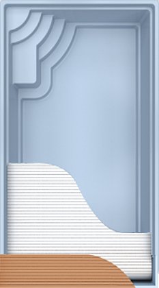 Keramikpool Atlantis 650 mit Unterflur Rolloschacht