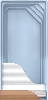 Keramikpool Aurora 750 mit Unterflur Rolloschacht