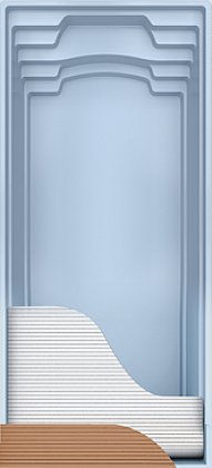 Keramikpool Erato 800 mit Unterflur Rolloschacht