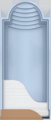 Keramikpool Kalypso 850 mit Unterflur Rolloschacht