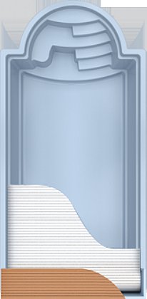 Keramikpool Aquarius 750 mit Unterflur-Rolloschacht