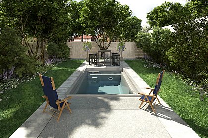 Keramikpool Pico Farbe 3D-Grau