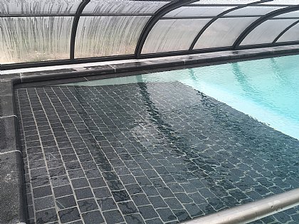 Strandeingang verlegt mit Granit G-654