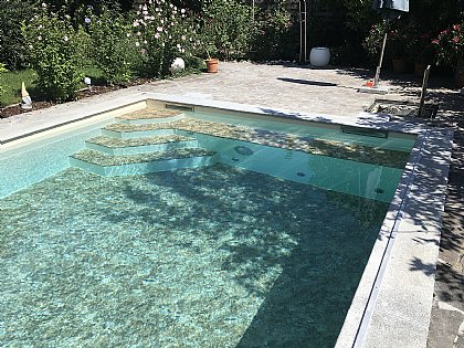 Treppe und Sitzbank mit Alkor Touch Autentic