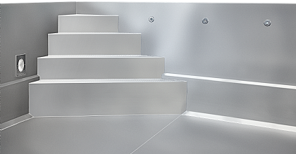 Edelstahl-Skimmer-Pool mit hochwertigen Edelstahl Einbauteilen