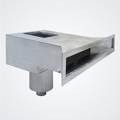 Edelstahl-Skimmer Flach