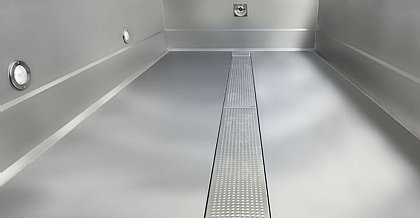 Edelstahl-Überlauf-Pool mit Boden Einstroem Kanal