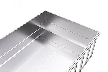 Edelstahl-Überlauf-Pool mit Sitzbank