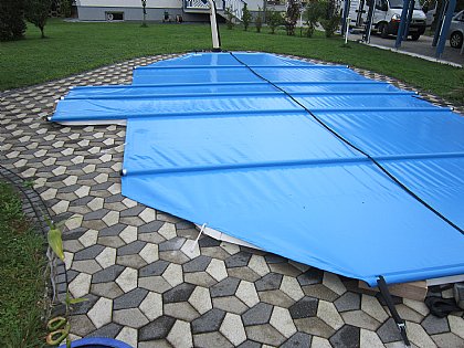 Rollabdeckung Farbe-Blau