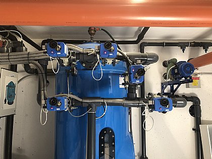 Mehrschichtfilter mit Aku-Stellmotoren