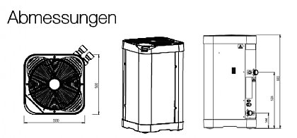 Abmessungen von der Schwimmbad-Heizung-Z-350