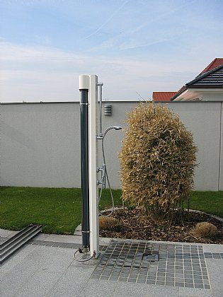 EKS Solardusche in weiss Aluminium