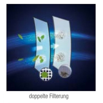 Poolroboter RE 4400iQ arbeitet mit einem Doppelfilter