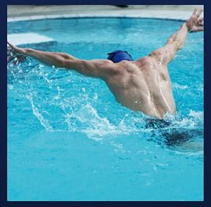 Schwimmen mit einer Gegenstromanlage