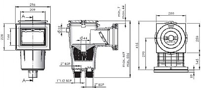 Astral Skimmer Standard 1 KS Zeichnung