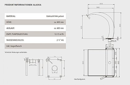 Schwalldusche Alaska Technische Daten