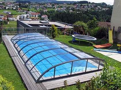 Schwimmbadüberdachung Elegant-Neo Farbe Anthrazit