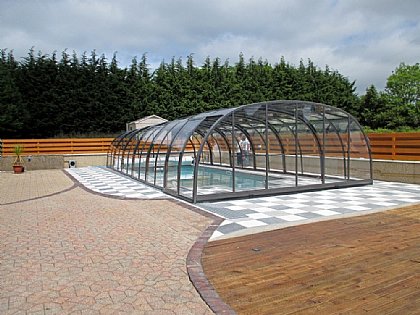 Schwimmbadüberdchung Laguna mit Seitlicher Schiebetür