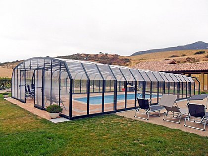 Schwimmbadüberdachung Oceanic Farbe Anthrazit