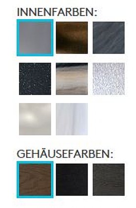 Whirlpool Everest Innenfarben und Gehäustefarben