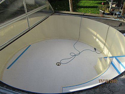 Rundbecken/Folienauskleidung in Sand Farbe