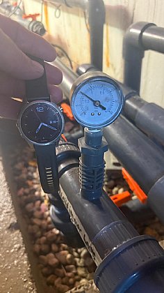 Druckprobe bei der Düsenleitung