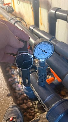 Druckprobe bei der Düsenleitung