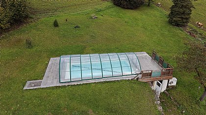 Skimmerbecken mit Überdachung-Sky und Eisdruckpolster